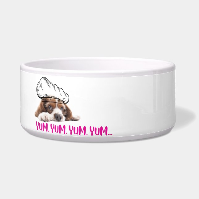 Yum Yum Yum - Funny dog food bowl (Front)