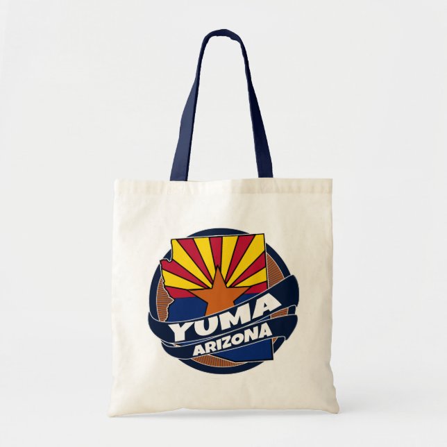 Yuma Arizona flag burst tote bag (Front)