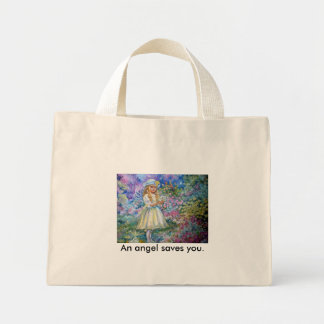 yumi sugai  angels, An angel saves you. Mini Tote Bag