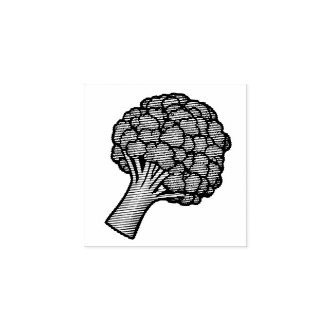 Yummy Broccoli Rubber Stamp (Imprint)