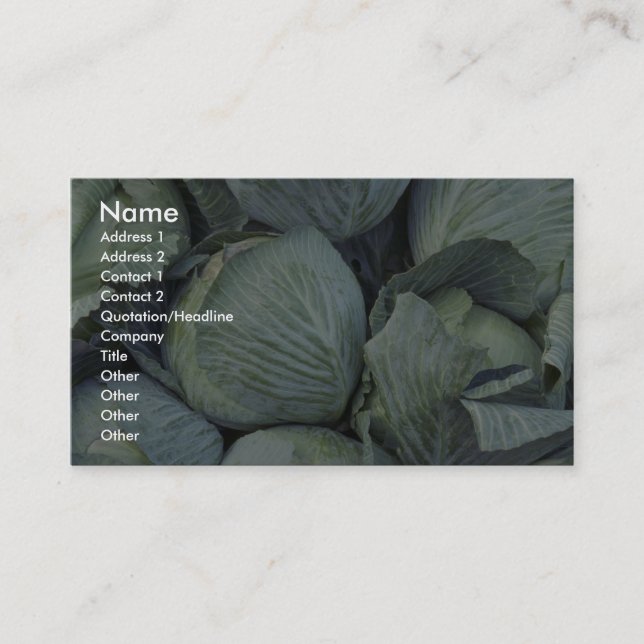 Yummy Cabbage Business Card (Front)