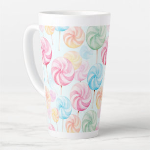 Yummy Candy Lollipops Whimsical   Latte Mug