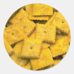 Yummy Cheese crackers Classic Round Sticker