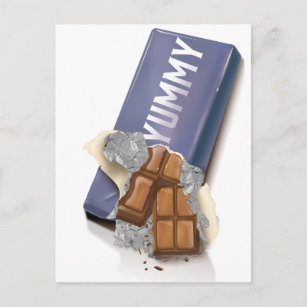 Yummy Chocolate Bar Postcard