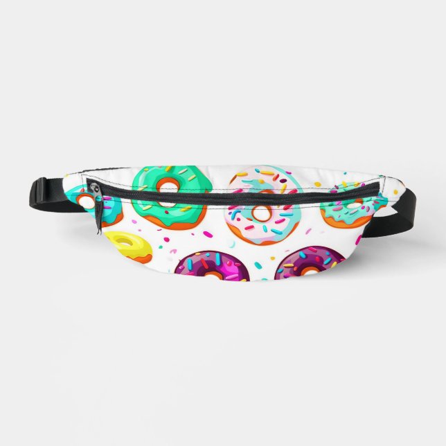 Yummy cream doughnuts pattern fanny pack (Front)