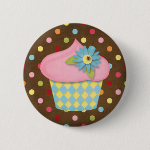 yummy cupcake 2 inch round button