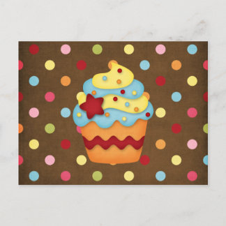 yummy cupcake postcard