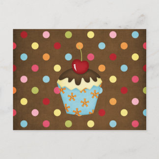 yummy cupcake postcard