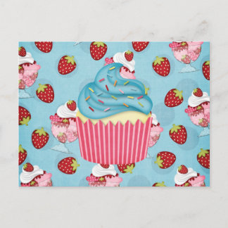 yummy cupcake postcard