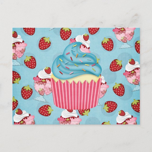 yummy cupcake postcard (Front)