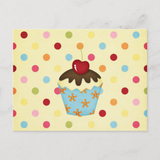 yummy cupcake postcard