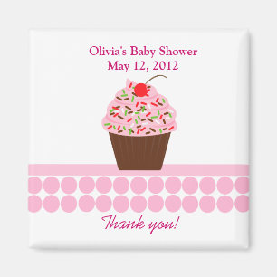 YUMMY CUPCAKES Baby Shower Favour Magnet