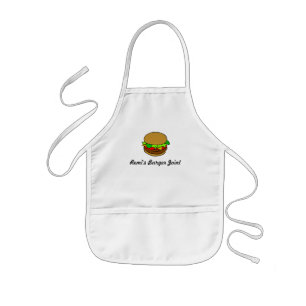 Yummy Cute Hamburger Personalized Kids Apron