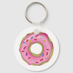 Yummy Doughnut with Icing and Sprinkles Keychain