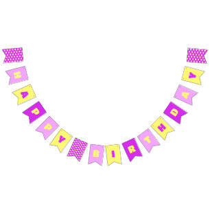 Yummy doughnuts bunting flags