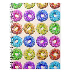 Yummy doughnuts pattern notebook
