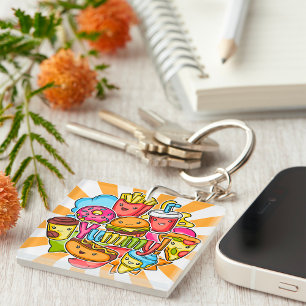 Yummy Fast Food Keychain