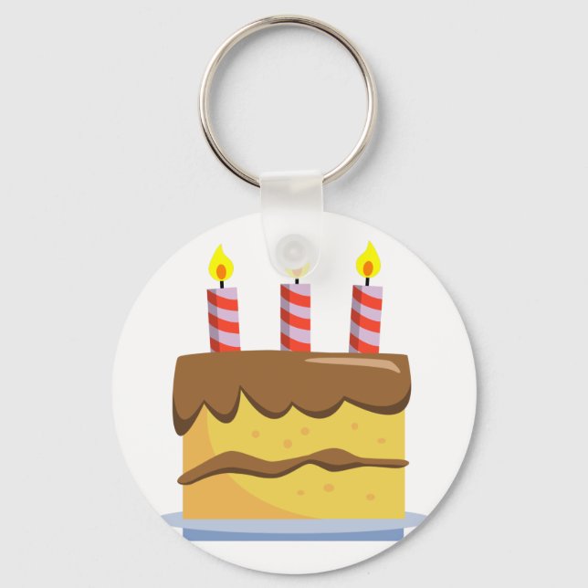 Yummy Food - Birthday Cake Keychain (Front)