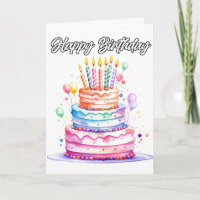 Yummy Happy Birthday Party Cake