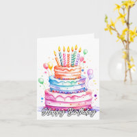Yummy Happy Birthday Party Cake