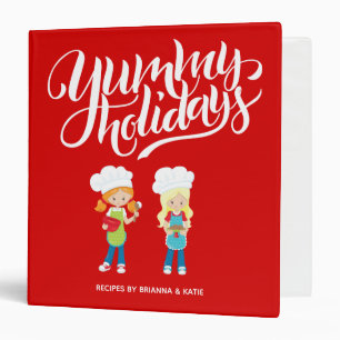 Yummy Holidays Blonde Redhead Girls Baking BFF  Binder
