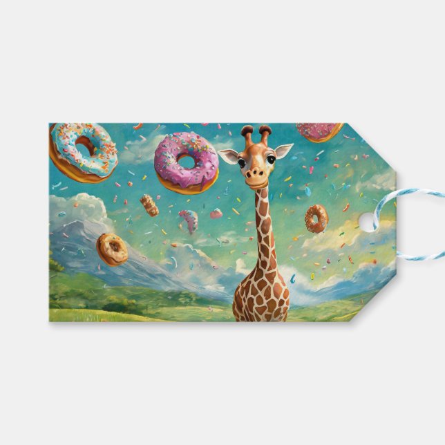 Yummy - I love doughnuts Gift Tags (Front (Horizontal))