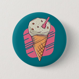 Yummy Ice Cream 2 Inch Round Button