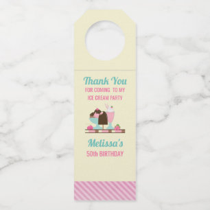 Yummy Ice Cream Desserts Bottle Tag