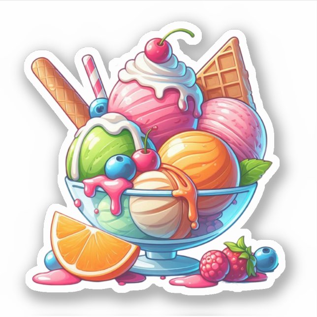 yummy ice cream sundae (Front)