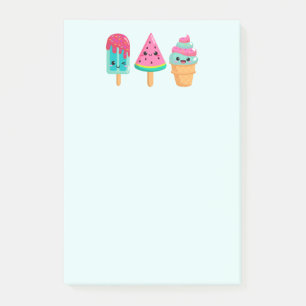 Yummy Ice Cream Trio Summer Vibe Post-it Notes