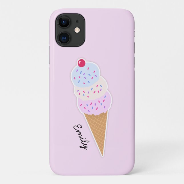 Yummy Icecream Cone coque iphone personnalisé (Dos)