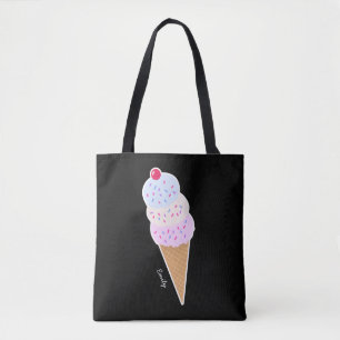 Yummy Icecream Cone Personalized Tote Bag