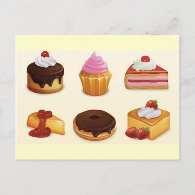 yummy icon set postcard (Front)