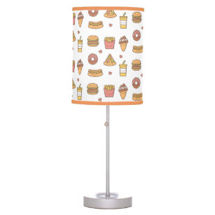 Yummy Kawaii Fast Food Doodles Girls Room Decor Table Lamp