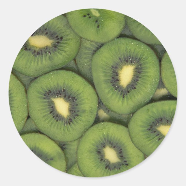 Yummy Kiwi fruit Classic Round Sticker (Front)