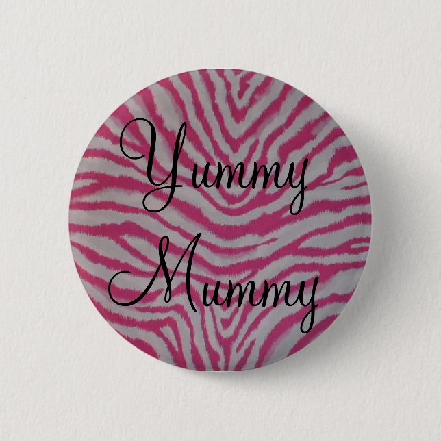 Yummy Mummy 2 Inch Round Button (Front)
