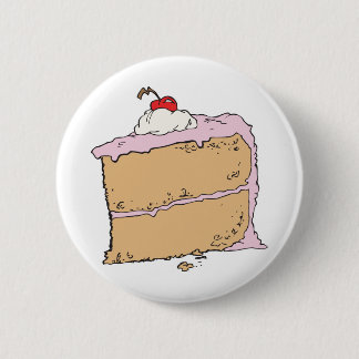 yummy piece of cake 2 inch round button