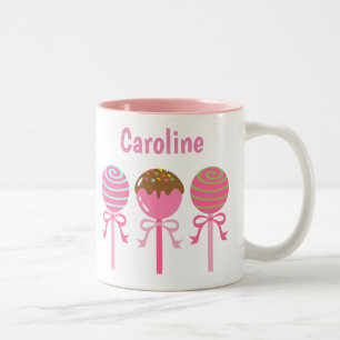 Yummy Pink Cake Pops Personalized Mug