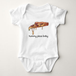 Yummy pizza baby bodysuit