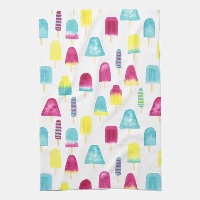 Yummy Popsicles Kitchen Towel (Vertical)