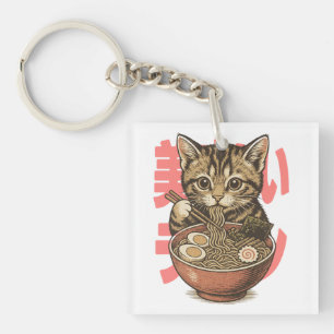 Yummy Ramen Kitten Keychain
