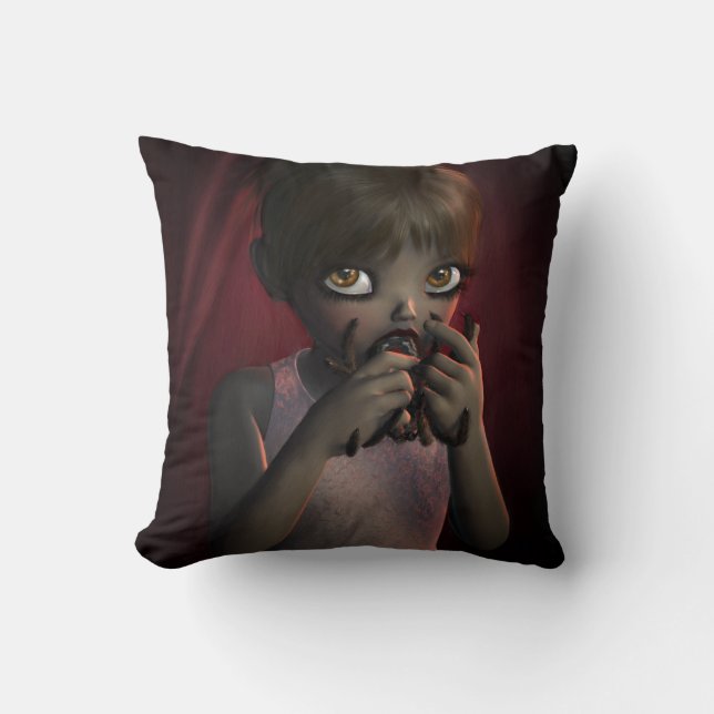 Yummy Spider Throw Pillow (Front)