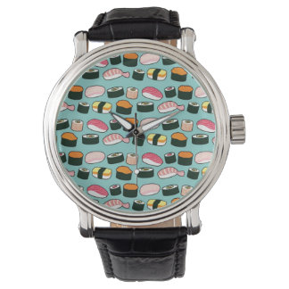 Yummy Sushi Fun Illustrated Pattern Watch