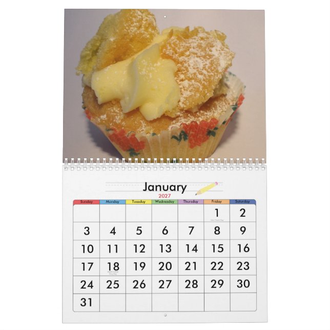 YUMMY SWEETS 2013 CALENDAR (Jan 2027)