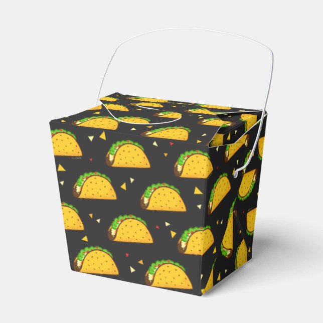 Yummy Taco Pattern Favor Box (Front Side)