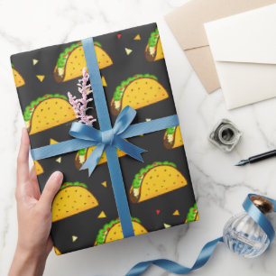 Yummy Taco Pattern Wrapping Paper