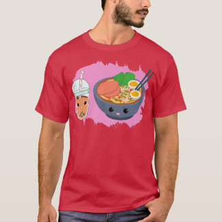 Yummy Tshirt Ramen Noodles Bowl And Boba Bubble Te