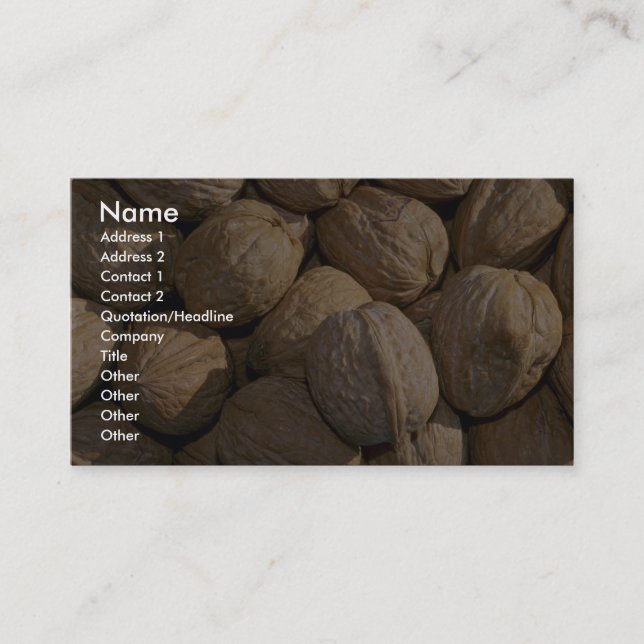 Yummy Walnuts Business Card (Front)