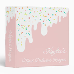 Yummy White Frosting Sprinkles Your Name Recipe Binder