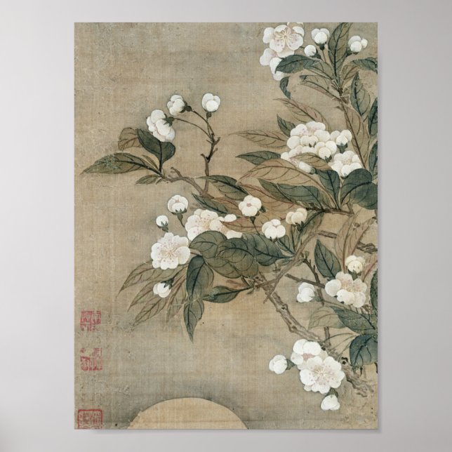 Yun Shouping - Pear Blossom And Moon Poster (Front)